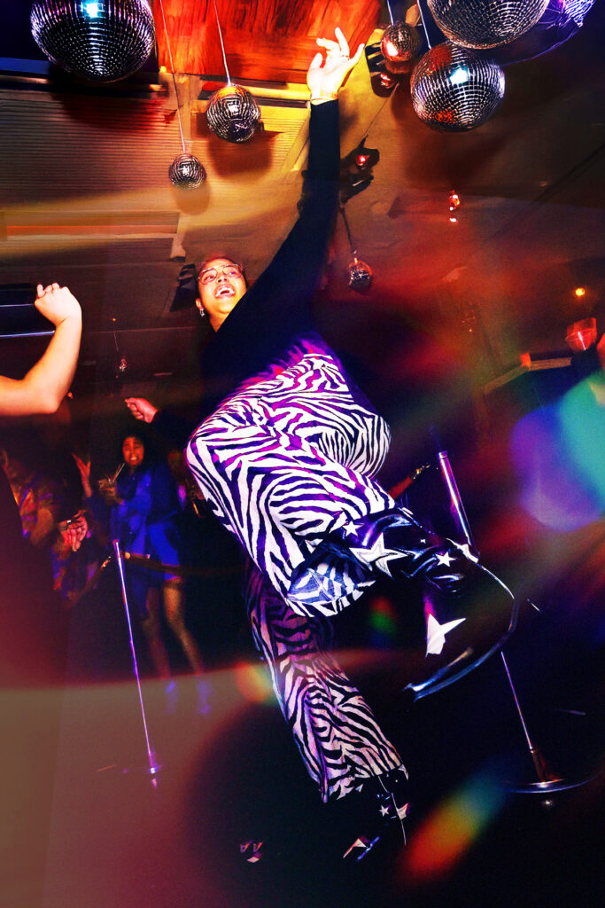 Female guest dancing her heart out at Club Honey